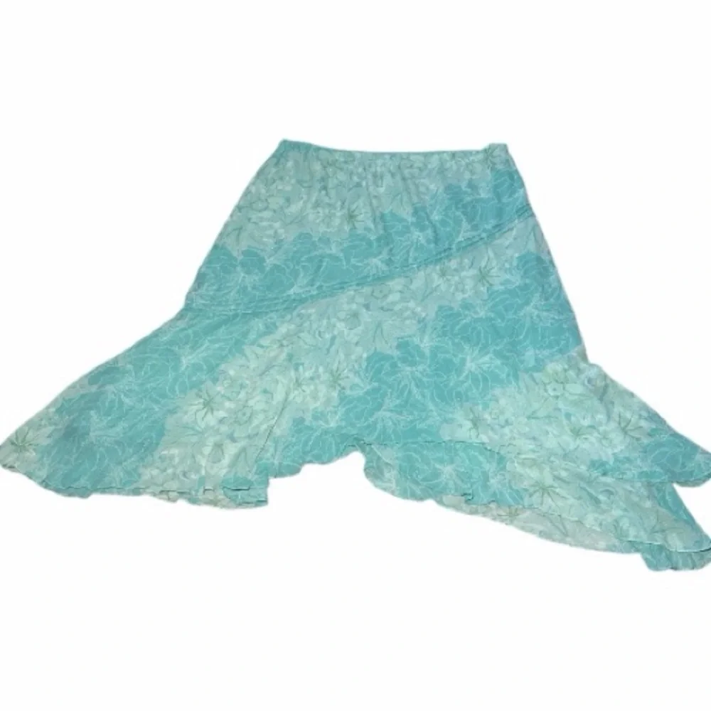 Adrianna Papell Mint Floral High Low Skirt Vintage Size 22W - Picture 7 of 8